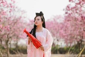 私人订制高端旅拍【江门紫花风铃花海+南坦葵树林】最美粉嫩紫花风铃花海，走进梦幻童话世界；走进千亩葵树林拍大片！