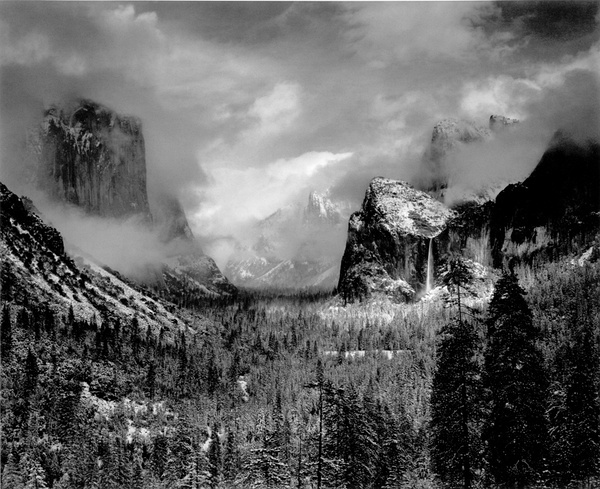 Ansel-Adams-1942-Yosemite Valley Clearing Winterstorm.