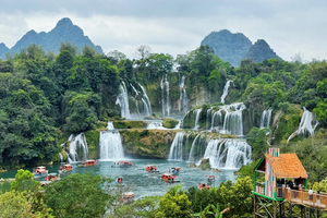 【远景定制】南阳直飞南宁包含机票门票：巴马长寿村.德天跨国大瀑布.明仕田园.鹅泉.通灵大峡谷.北海银滩纯玩双飞8日游