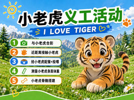 【暑假研学最后一期】8月23日 | 走近小老虎·守护大自然 | 近距离接触小老虎 |  当一天国宝饲养员