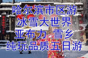 【私家小团纯玩无5天4晚】 哈尔滨冰雪大世界-市区游-亚布力滑雪雪地温泉-中国雪乡风景区-马拉爬犁-花棉袄美拍-梦幻家园
