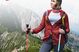 开拓者登山杖7075铝合金外锁超轻登山手杖高强度户外拐杖