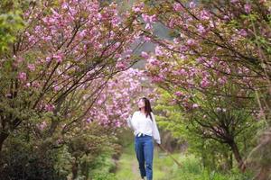 【阳光 | 樱花林徙步】4月8日上虞苕花岭千亩晚樱盛开啦！绵延的樱花把山林都染成了粉红色。季节限定。