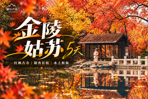 【江南秋色5天】金陵姑苏·满目皆秋！红枫古寺、银杏长街、水上秋林