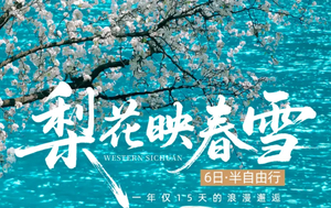 【九寨沟+金川梨花6天】8人纯玩小团 ！梨花映春雪