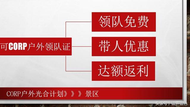 “户外光合计划”，整合全国户外协会、领队资源