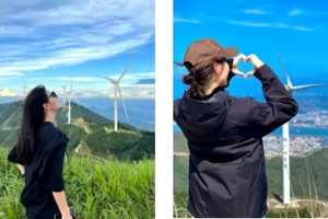 【惠州风车山1天，广佛出发】徒步惠州观音山，赏无敌270度海景与壮丽风车阵，拍盐洲岛醉美日落