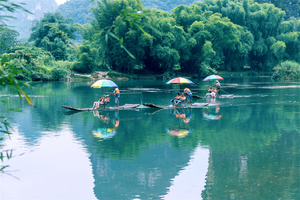 4.4成行【广深出发·桂林阳朔3天】象鼻山-漓江竹筏-兴坪古镇-遇龙河-千里江山图 动车往返