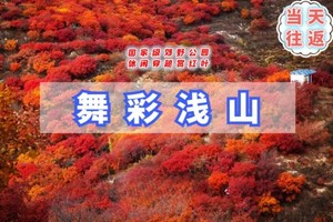 周三四/周末1日【舞彩浅山】八点出发-小众原生态赏秋打卡圣地-休闲徒步穿越-别致山景-打卡地道战