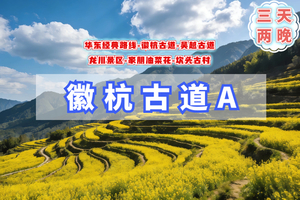 清明3天【徽杭古道A】火车｜十大徒步线路之吴越古道-徽杭古道-龙川古镇-浙西天池-家朋油菜花