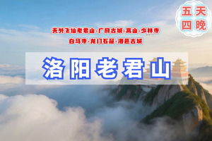 国庆5天【洛阳老君山】10.1-5龙门石窟-白马寺-洛阳夜景-嵩山少林寺-广府古城-老君山-邯郸夜景