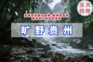 端午贵州徒步【旷野贵州5日】茂兰漏斗森林+四洞天穿越+猴子沟+螺丝壳徒步（全国召集）