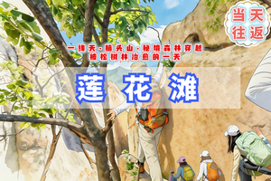 周末1日【莲花滩】山野秘境｜森林溪水.走近神奇一线天.户外登山徒步10公里穿越
