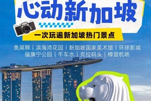 【大美新加坡·休闲游】鱼尾狮+滨海湾花园+新加坡国家美术馆+环球影城+福康宁公园+牛车水+克拉码头5天4晚·半自由行