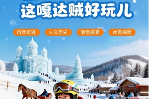 2025《雪宝出动》【冰雪小勇士】6天| 哈尔滨-冰雪大世界-中国雪乡-雪山徒步-亚布力滑雪-东北虎林园-冰雪奇境之旅