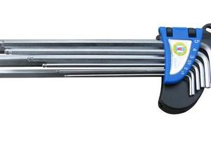 九件套球头特长内六角扳手【砂丁铬】