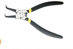 内卡簧钳（弯嘴)7"