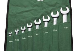 8件全抛光双开口扳手组套