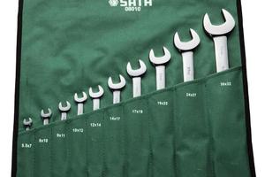 10件全抛光双开口扳手组套