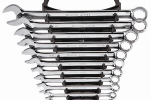 11件套英制全抛光两用扳手/