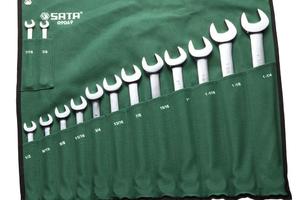 14件套英制全抛光两用扳手/