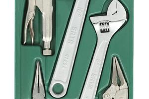 09909/工具托组套-5件活动扳手及钳子/