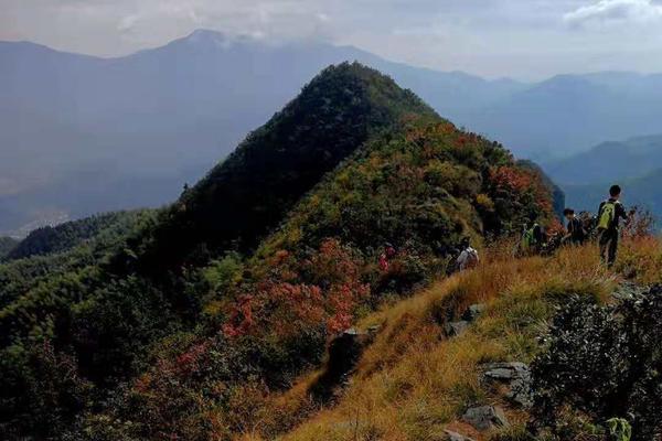10.27秋徒安吉黄金山章里古道，水滴石穿，漫山红遍