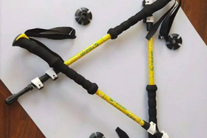 【特惠20根】户外定制款：三节外锁 超轻伸缩7075航空铝杆登山杖（全新）