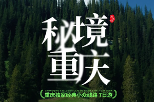 【秘境重庆丨7天】2-6人团 九黎城 蒲花暗河 边城 川河盖 武隆天生三桥 金佛山 小车团