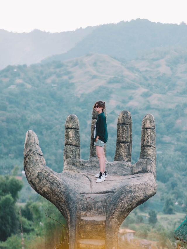宿雾这个网红景点，本是美丽花海，却因造型独特的佛手走红