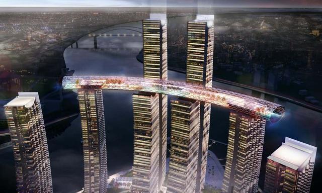 中国最神奇的大楼，竟悬挂了一条108米的瀑布，老外：太壮观了