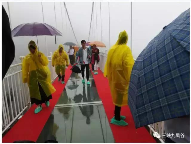 三峡九凤谷130米长玻璃桥等你来挑战！爱我，就抱我过去！哈哈……