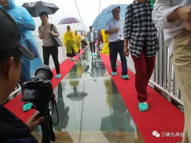 三峡九凤谷130米长玻璃桥等你来挑战！爱我，就抱我过去！哈哈……