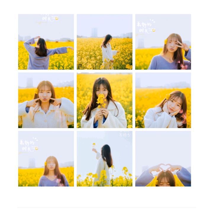 春天拍照，这组油菜花拍照pose可以学，这样拍照花美人更美