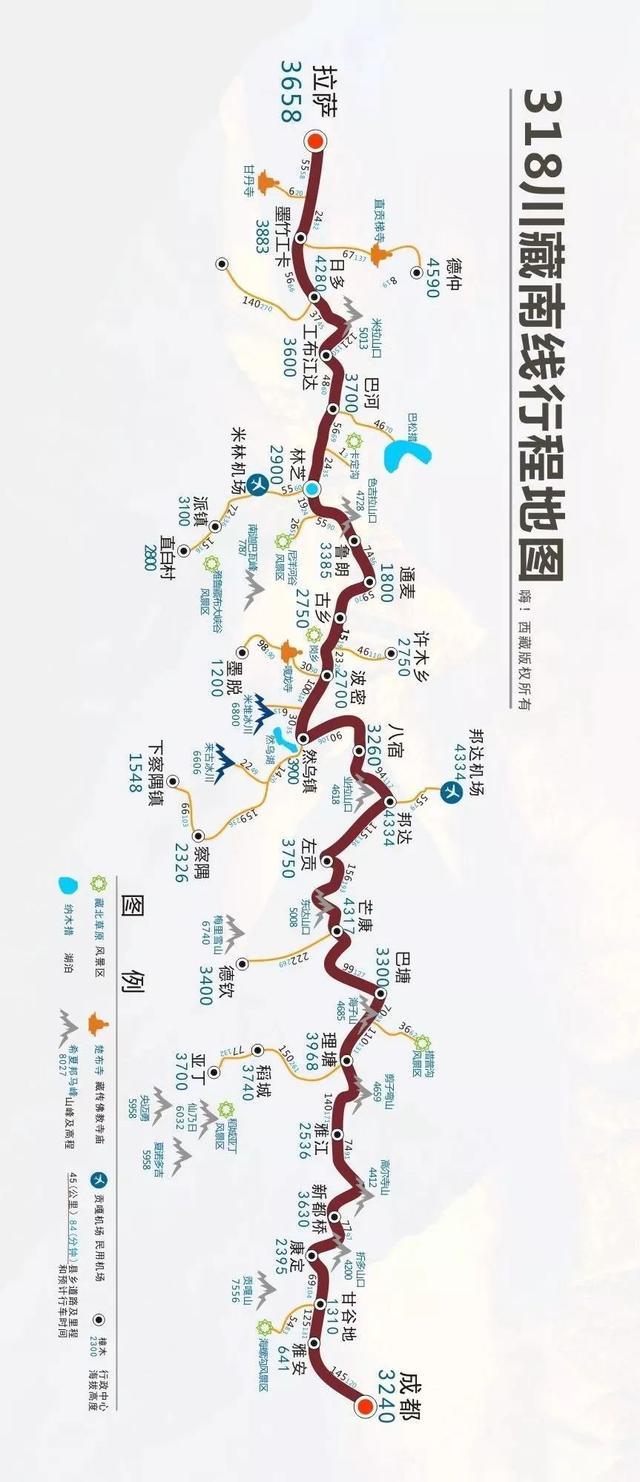 玩转西藏线路大全，高清地图赶紧MARK！