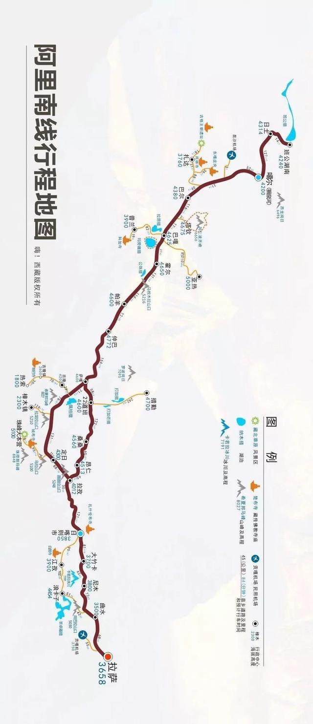 玩转西藏线路大全，高清地图赶紧MARK！