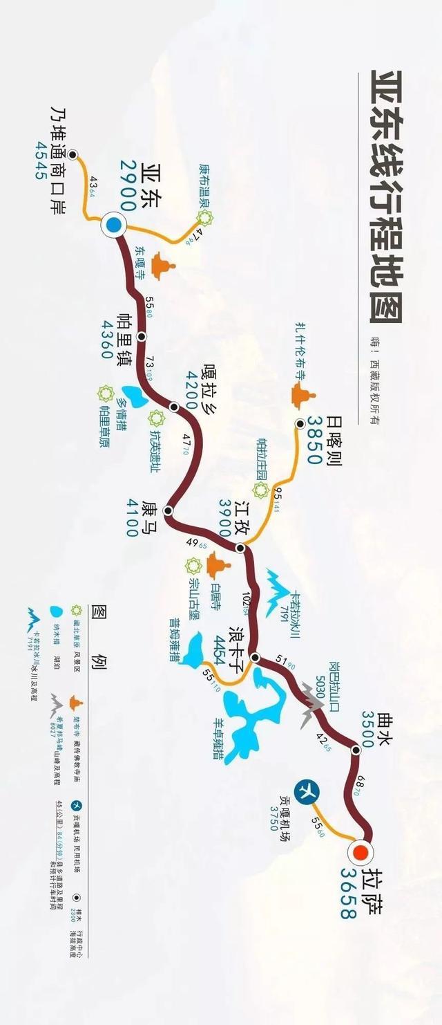 玩转西藏线路大全，高清地图赶紧MARK！