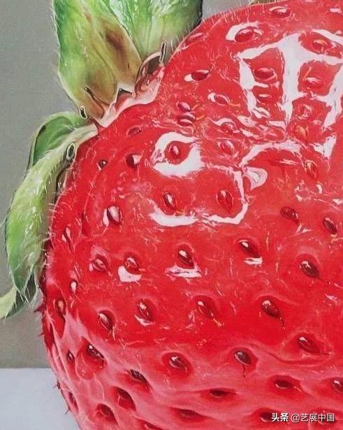 不知名画家画了一粒烂草莓，卖出20万天价，专家：你用放大镜细看