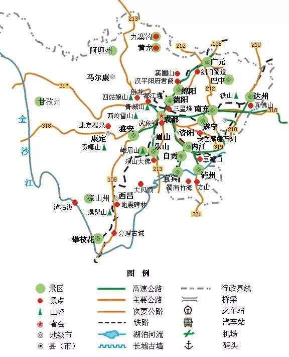全国旅游地图精简版，收藏备用