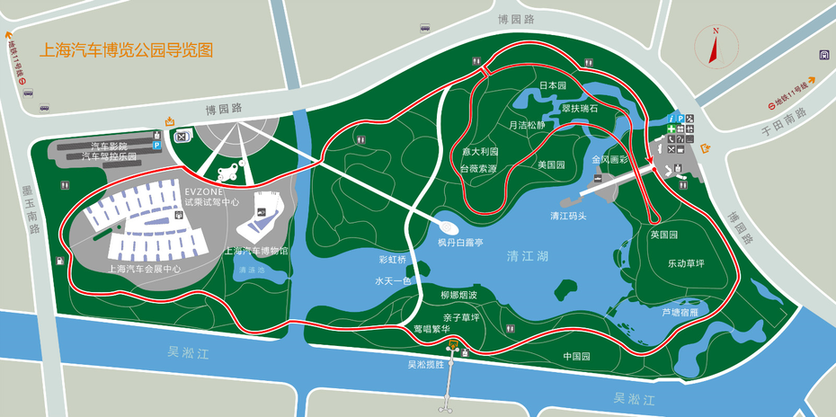 具体地点:上海汽车博览公园跑步路线 (共 5公里)