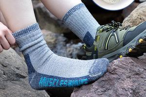 肌动MSW838新款美丽奴羊毛袜加厚毛巾底户外徒步登山运动袜