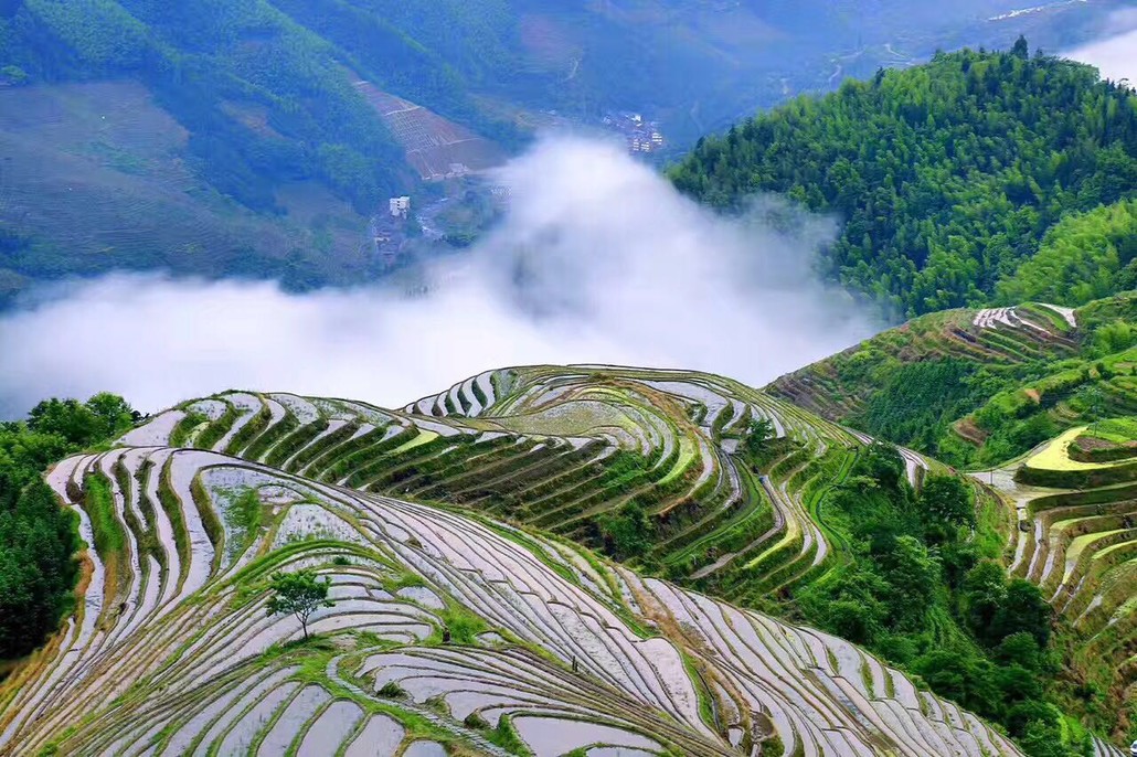 登老寨山,西街,阳朔十里画廊,田心村,龙脊梯田徒步