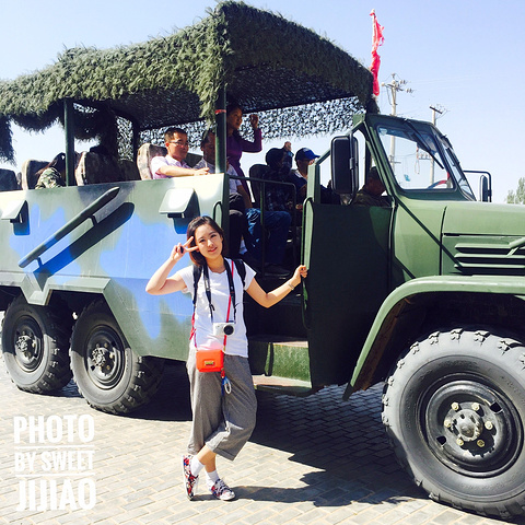 '超级帅的车车。去腾格里沙漠一定要坐这种越野车穿越沙漠边缘。有点风，沙子很烫。开始自拍模式_腾格里沙漠'的评论图片