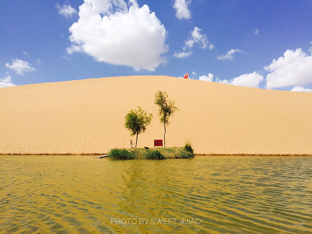 '超级帅的车车。去腾格里沙漠一定要坐这种越野车穿越沙漠边缘。有点风，沙子很烫。开始自拍模式_腾格里沙漠'的评论图片