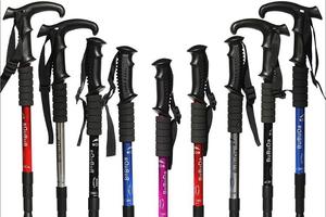 户外登山杖  可伸缩折叠铝合金徒步登山杖