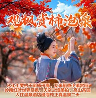 每周六日从化上罗村千亩柿子海、艾米稻香小镇赏稻，岭南红叶世界赏枫、天空之境美拍、高山茶园、入住财富度假酒店浸泡纯正真温泉