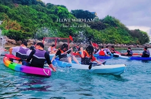 【惠州巽寮湾】H1巽寮湾赶海公园赶海，快艇上美人鱼岛、环游龟山岛/海鸥岛，海上皮划艇、帆船出海，磨子石美拍、篝火晚会二天