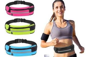 【超值推荐】跑步手机腰包户外健身运动腰包带水壶腰带潜水料