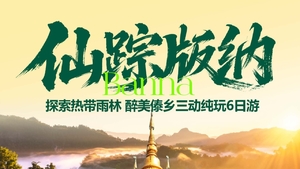 【仙踪版纳】昆明 抚仙湖  野象谷 原始森林公园  中科植物园  傣族园休闲6日游