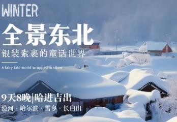 全景东北丨9天8晚哈尔滨+冰雪大世界+漠河+雪乡+长白山